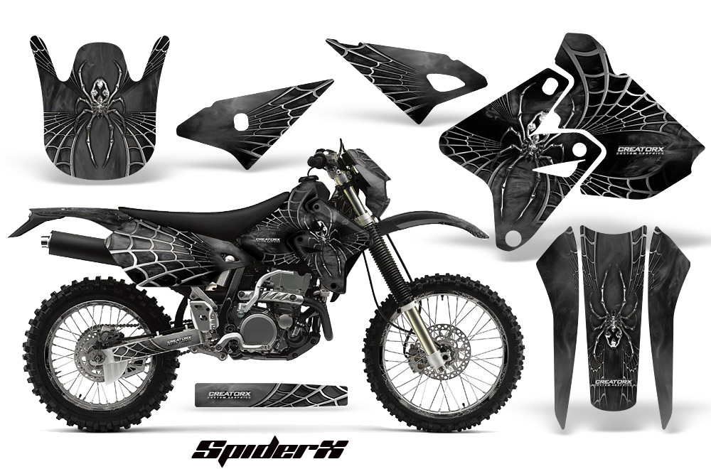 Suzuki DRZ400 Enduro Graphics Kit SpiderX Silver NP Rims